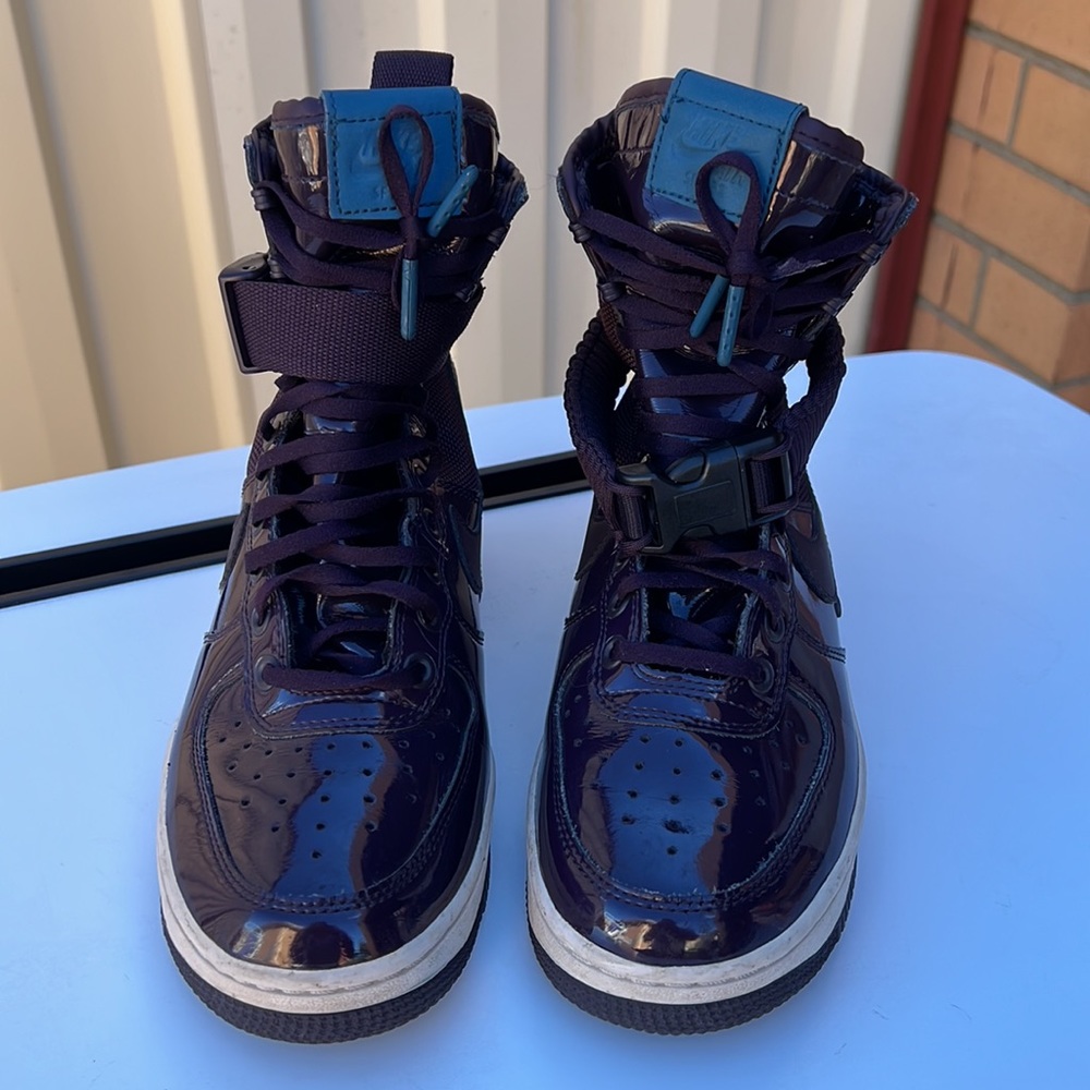 Nike Air SF AF 1 Purple Shoes AU 7, ER 38, cm 24 | As-is Missing 2 Belts Accesor - Picture 4 of 16